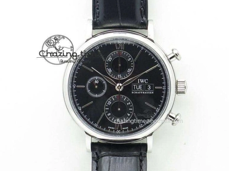 MIROTIME 0524 Pilot Chrono SS AZF 1:1 Best Edition Blue Dial on Brown Leather Strap A TimelessDesign 7060